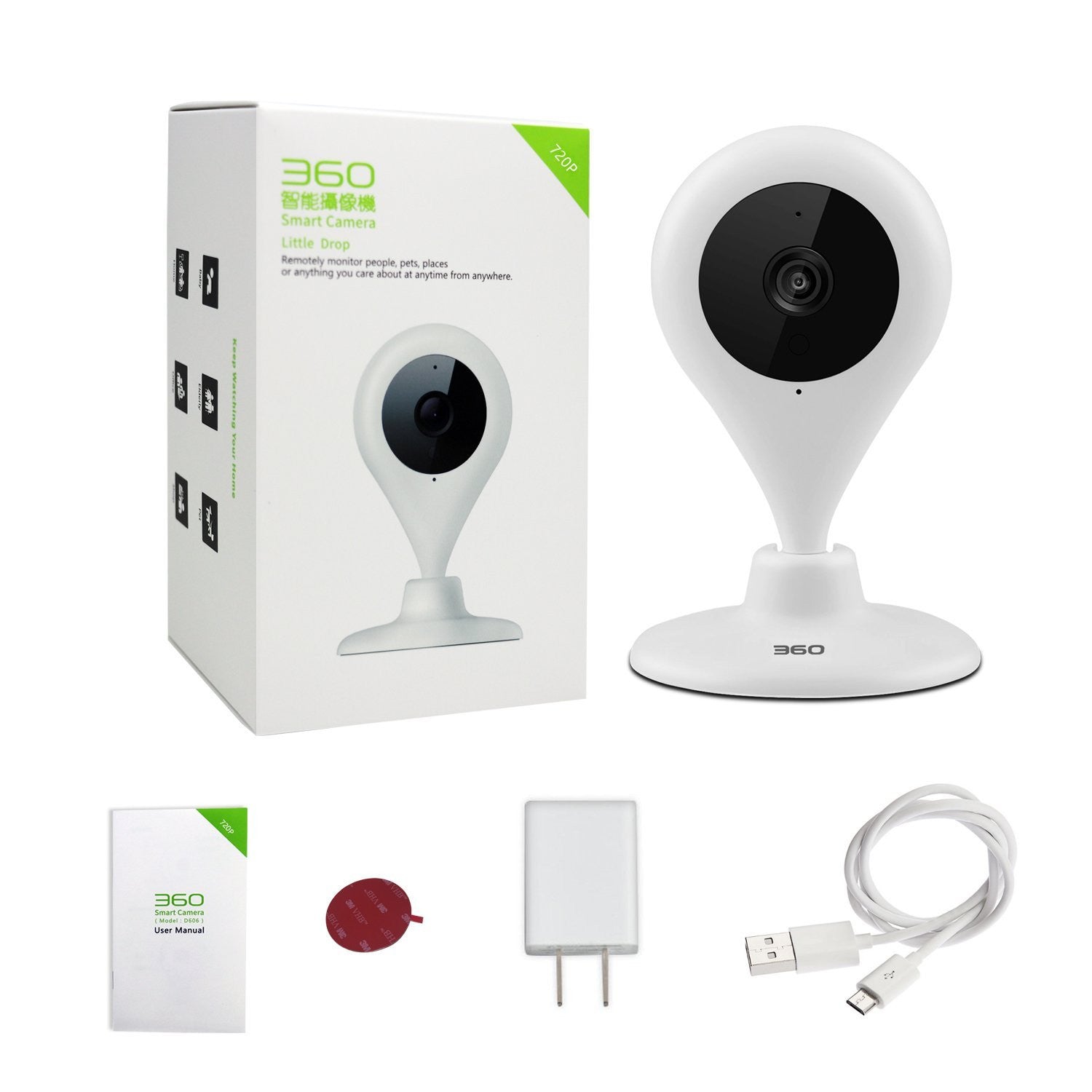 360 Home Camera Wireless IP Security Surveillance System Support Upto 32GB MicroSD