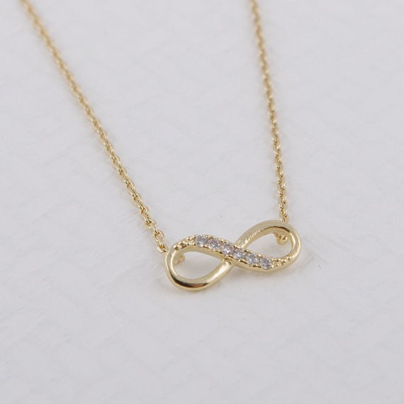 Infinity Crystal Pendant Necklaces